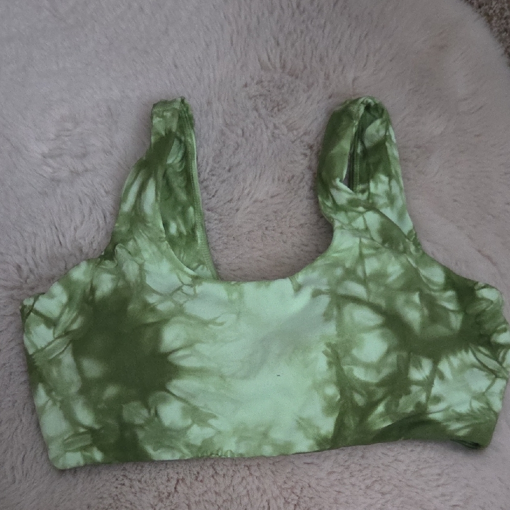 BuffBunny Green Double Dip Sports Bra